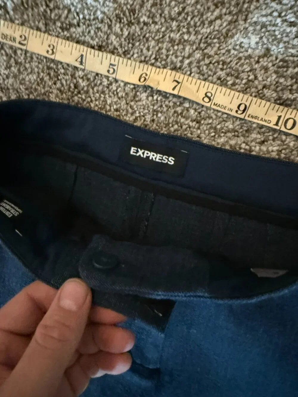 Express Editor Straight Pants Navy Blue Size 4L